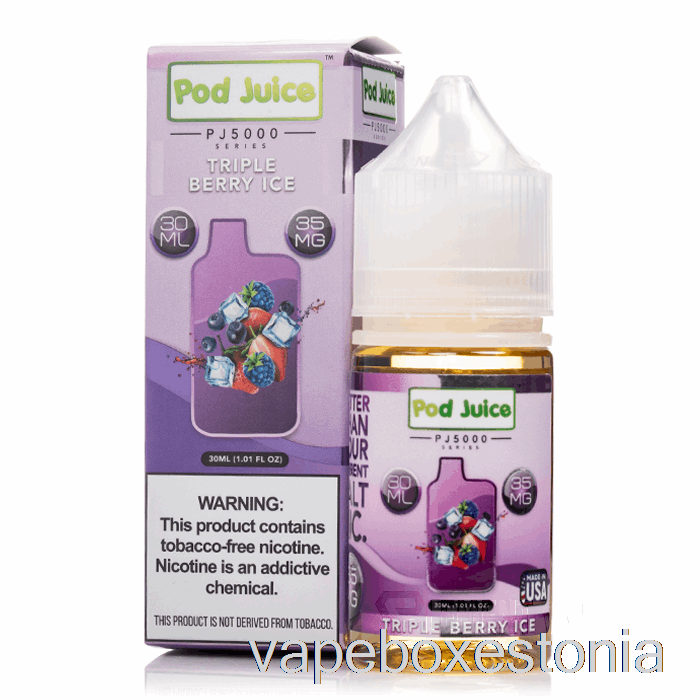 Vape Box Estonia Triple Berry Ice - Kauna Mahl Pj5000 - 30ml 35mg